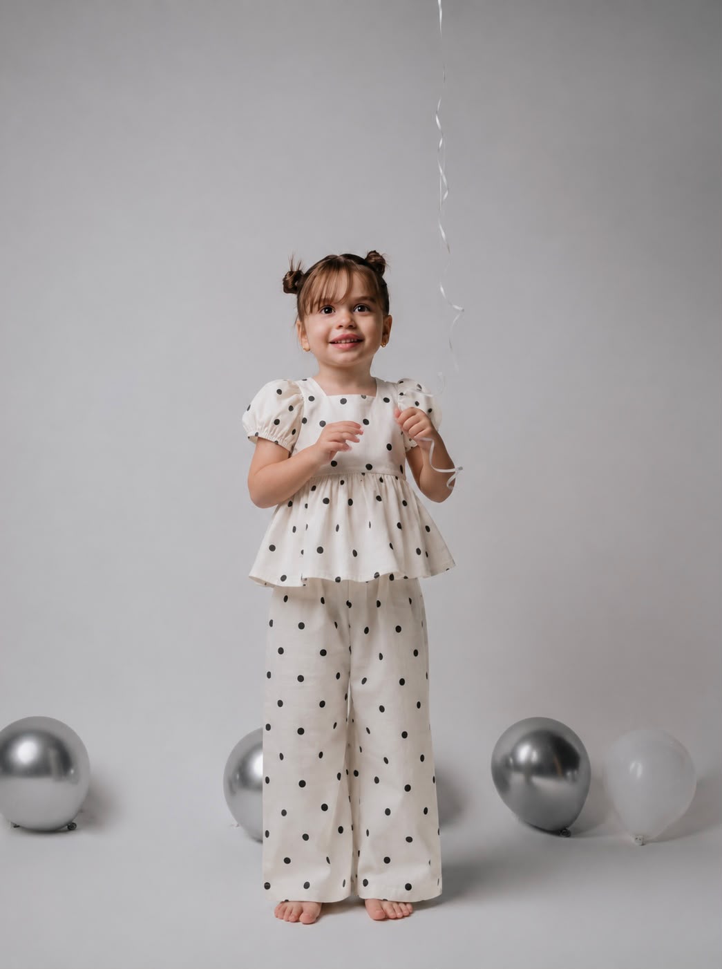 Dotty Peplum Set