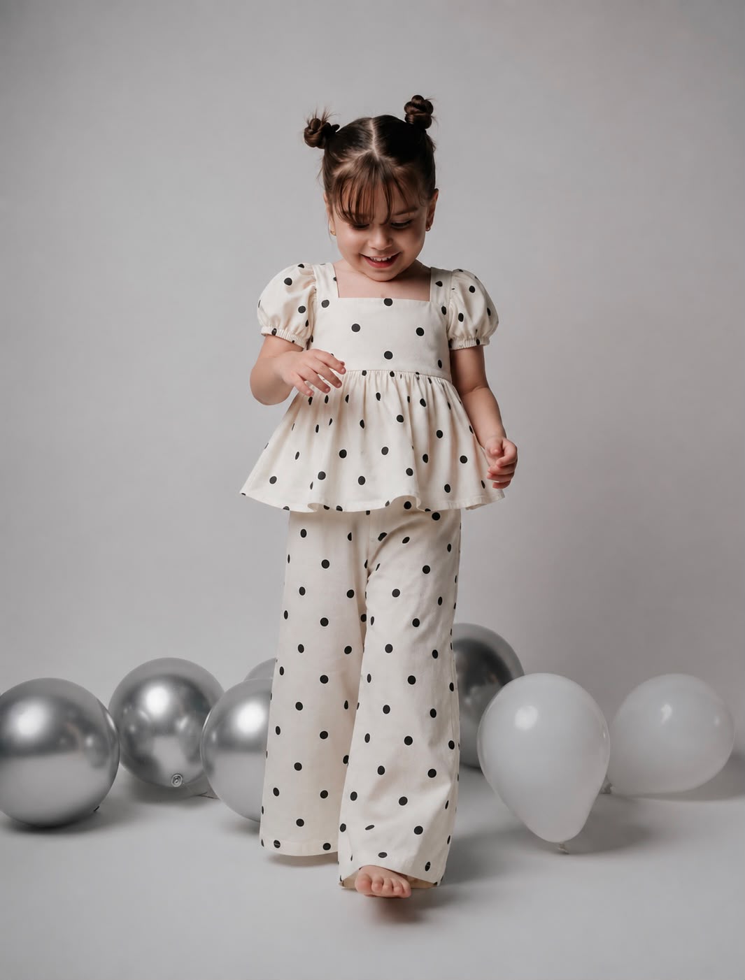 Dotty Peplum Set