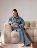 Blue Pinstripe Ease Co-ord