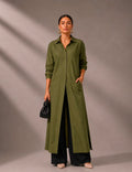 Olive Muse Longline Shirt