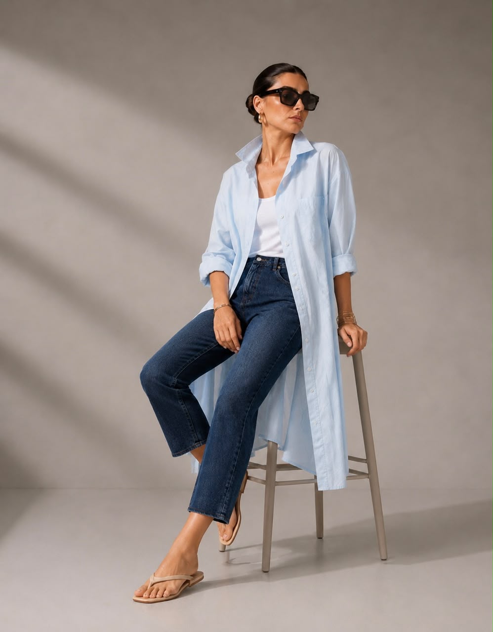 Sky Muse Longline Shirt