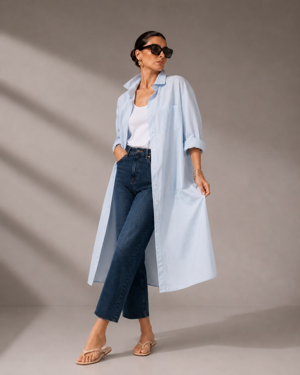 Sky Muse Longline Shirt