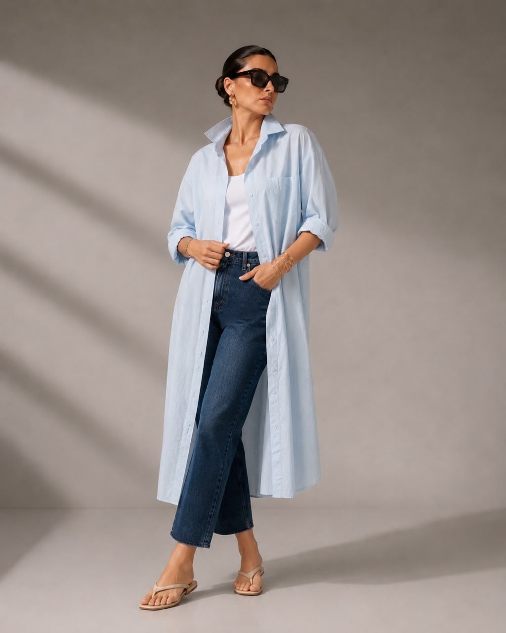 Sky Muse Longline Shirt